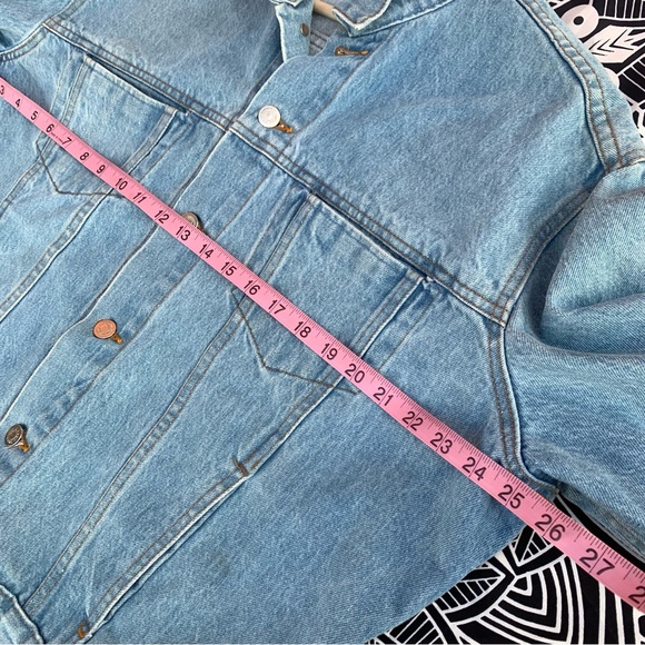 Vtg J Crew Denim Trucker Jean Jacket Mens Medium USA Made Green Label - Picture 14 of 14